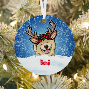 Chow Reindeer Metal Tree Decoration