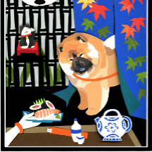 CHOW SUSHI Furoshiki wrapping cloth or bandanna