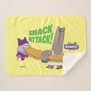 Chowder and Shnitzel Sherpa Blanket