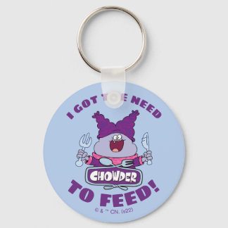 Chowder With Fork and Knife Key Ring