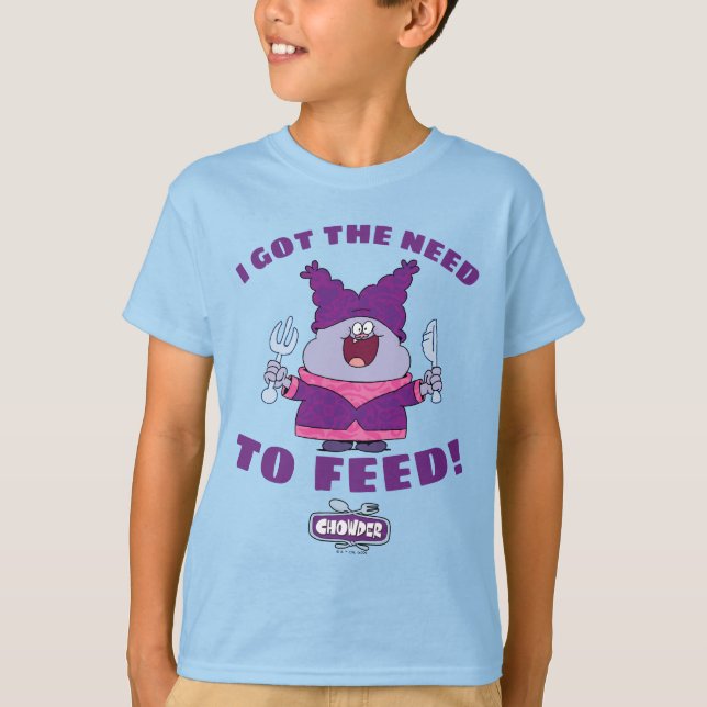 Chowder With Fork and Knife T-Shirt (Front)