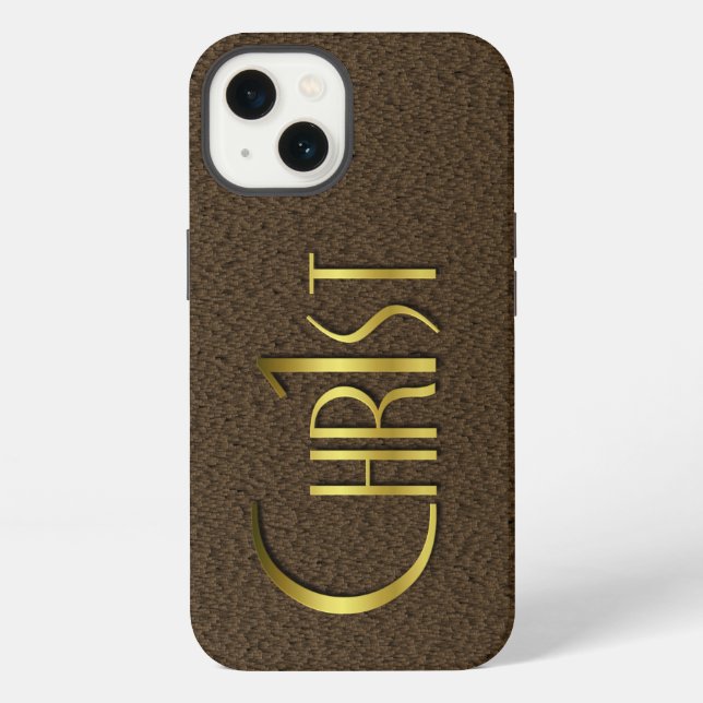 Chr1st - Brown Background iPhone Case (Back)