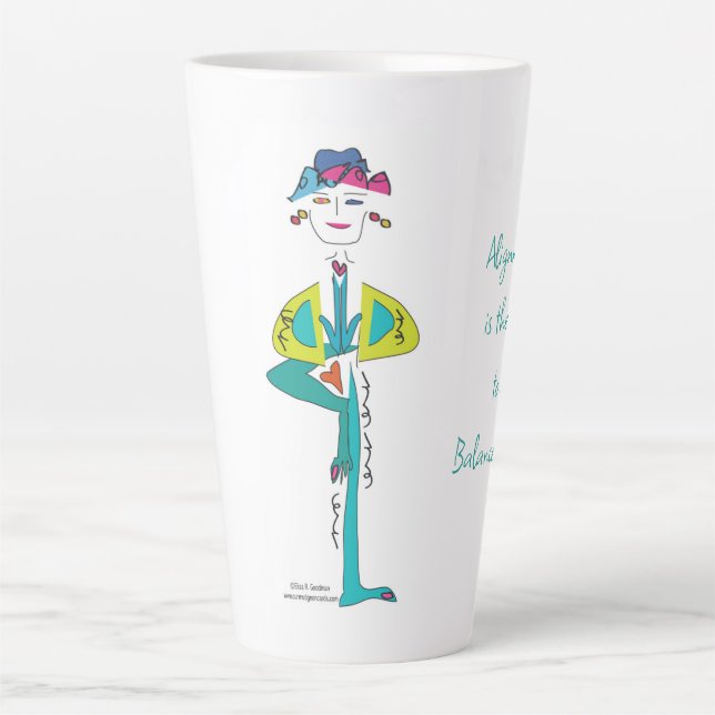 'Chris' - Alignment is Key Yoga Latte Mug (Front)