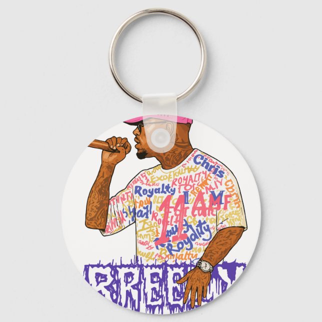 Chris Brown Breezy Bowl XX Graphic Key Ring (Front)