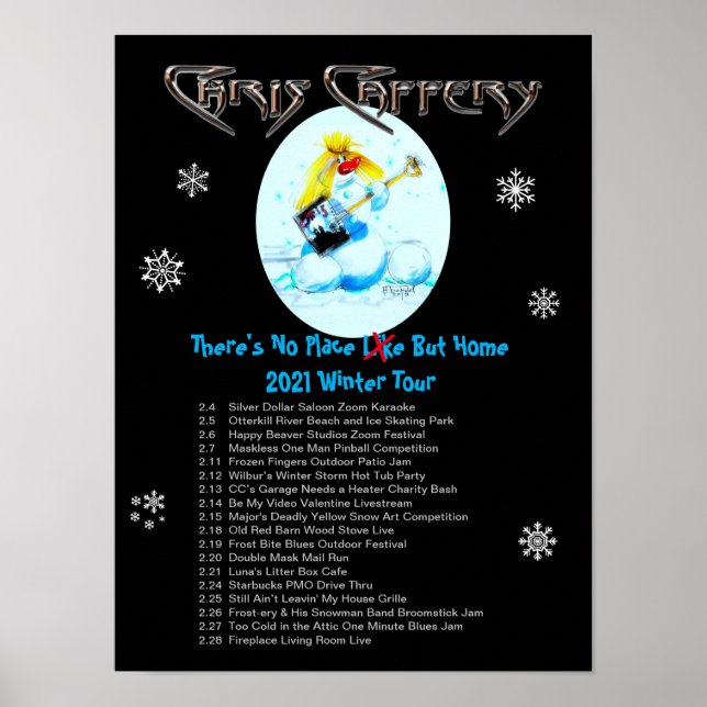 Chris Caffery - Winter Tour 2021 Poster (Front)