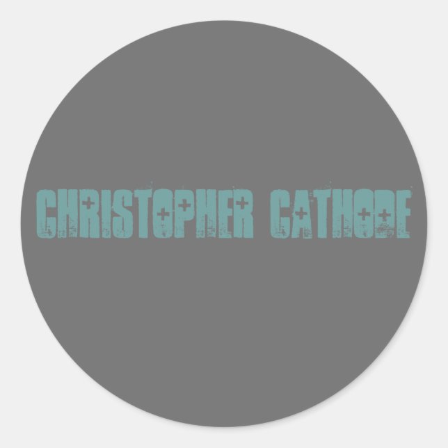 Chris Cathode round decal (small) Classic Round Sticker (Front)