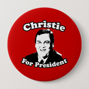 CHRIS CHRISTIE FOR PRESIDENT 10 CM ROUND BADGE