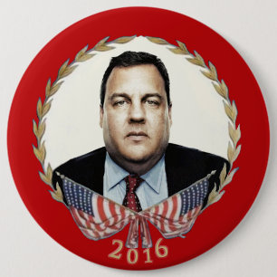 Chris Christie for President 2016 6 Cm Round Badge