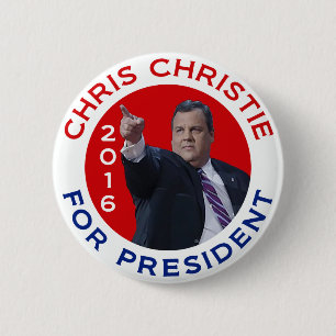 Chris Christie For President 2016 6 Cm Round Badge
