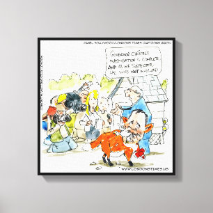 Chris Christie Lie A Fox Rolled Canvas Print