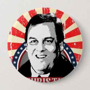 CHRIS CHRISTIE NAMEPLATE -.png 10 Cm Round Badge