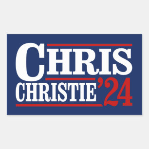 Chris Christie Vintage Campaign Rectangular Sticker