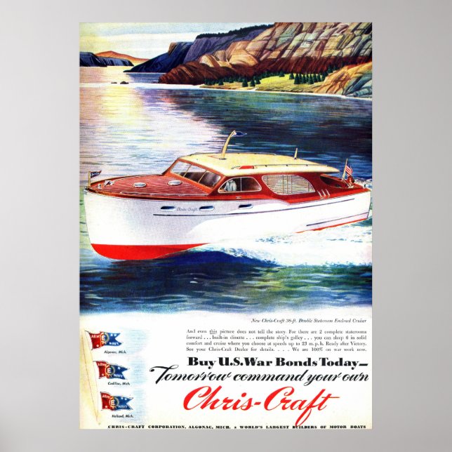 Chris-Craft War Bonds Poster (Front)