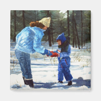 Chris & Sean in the snow Magnet