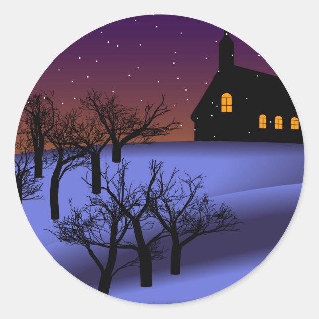 Chrismas Background Classic Round Sticker (Front)