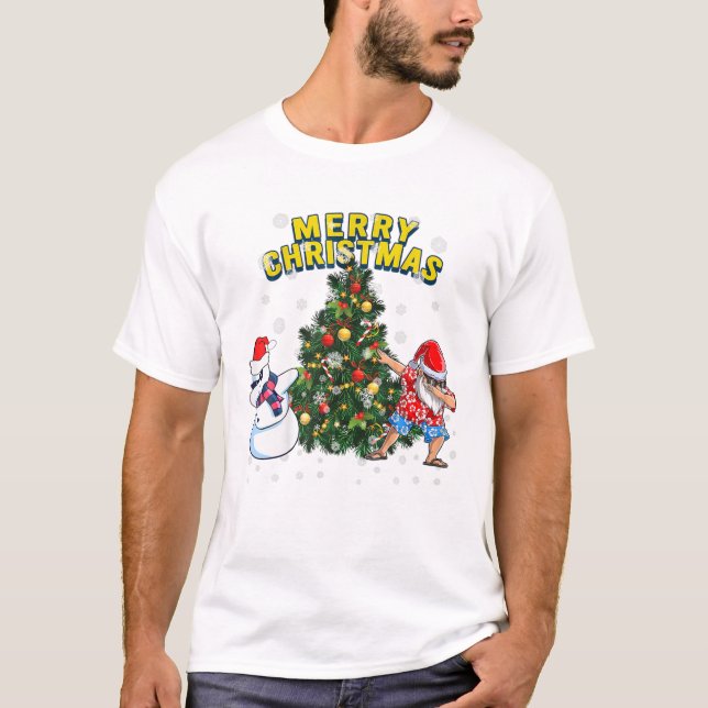 Chrismas Dabbing Santa T-Shirt (Front)