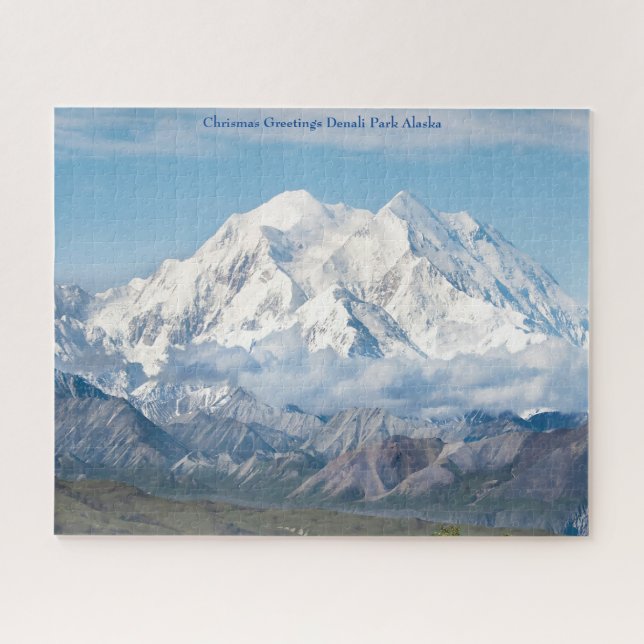Chrismas Greetings Denali National Park Alaska. Jigsaw Puzzle (Horizontal)