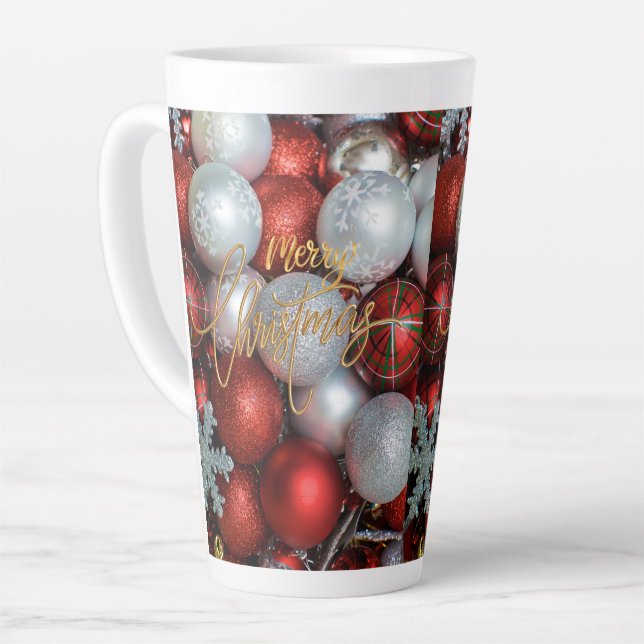 chrismast style  latte mug  (Left Angle)