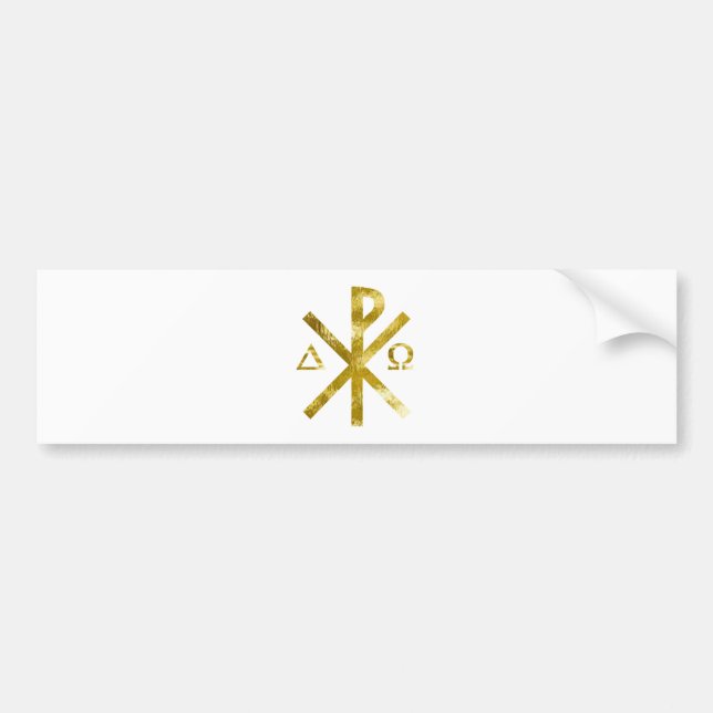 Chrisme Alpha Oméga Or-2 Bumper Sticker (Front)