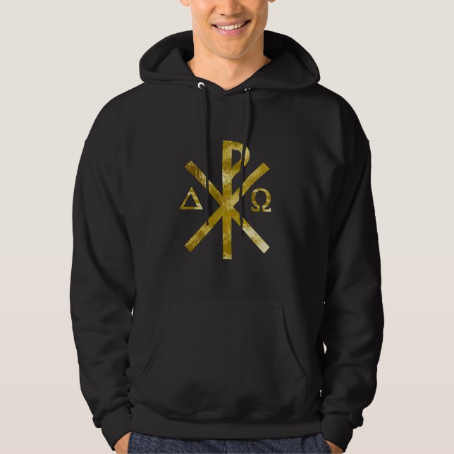 Chrisme Alpha Oméga Or-2 Hoodie (Front)