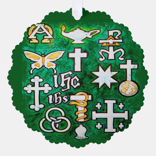 Chrismons Tree Decoration Card (Front)