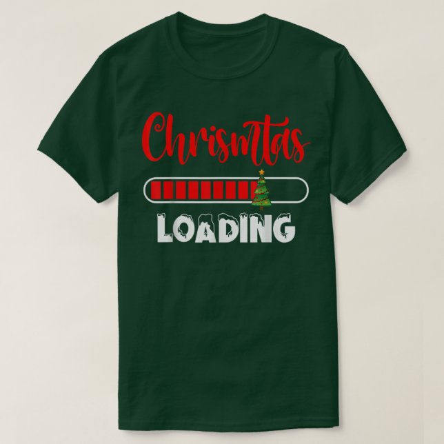 Chrismtas Loading Merry Xmas Tree Religious Holida T-Shirt (Design Front)