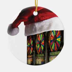 Chrismtas Vegas Slot Machine Ceramic Tree Decoration