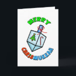 Chrismukkah Anagram Funny Greeting Card<br><div class="desc">The term "Chrismukkah" began back in 2003 on a television show called "The O.C." It can be interpreted as (1) the blending of Christmas and Hanukkah during the holiday season in homes where one is Jewish and one is of Christian Protestant faith. It's a way to celebrate both sides of...</div>