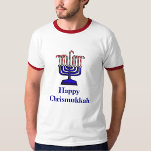 Chrismukkah Candy Cane Menorah T-Shirt
