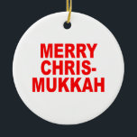 Chrismukkah Ceramic Tree Decoration<br><div class="desc">Ornament</div>