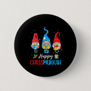 Chrismukkah Gnomes Merry Christmas And Happy Hanuk 6 Cm Round Badge