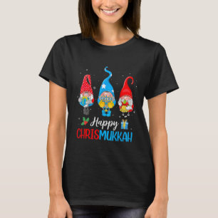 Chrismukkah Gnomes Merry Christmas And Happy Hanuk T-Shirt