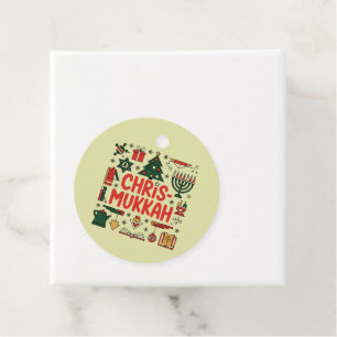 Chrismukkah Hanukkah Christmas Jewish Religious  Favour Tags
