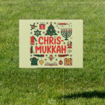 Chrismukkah Hanukkah Christmas Jewish Religious  Garden Sign<br><div class="desc">Chrismukkah Hanukkah Christmas Jewish Religious</div>