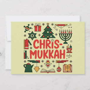 Chrismukkah Hanukkah Christmas Jewish Religious  Holiday Card