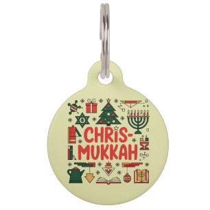 Chrismukkah Hanukkah Christmas Jewish Religious Pet Tag