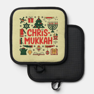 Chrismukkah Hanukkah Christmas Jewish Religious  Pot Holder