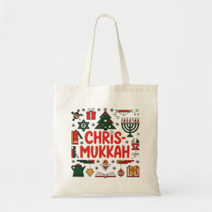 Chrismukkah Hanukkah Christmas Jewish Religious Tote Bag
