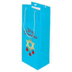 Chrismukkah Wine Gift Bags