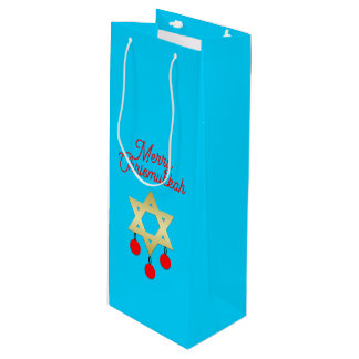 Chrismukkah Wine Gift Bags