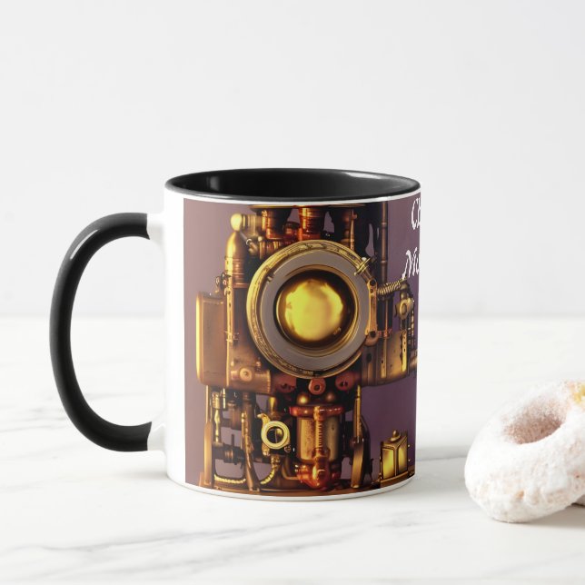Chris's Morning Tea Personalised Customisable Mug (With Donut)