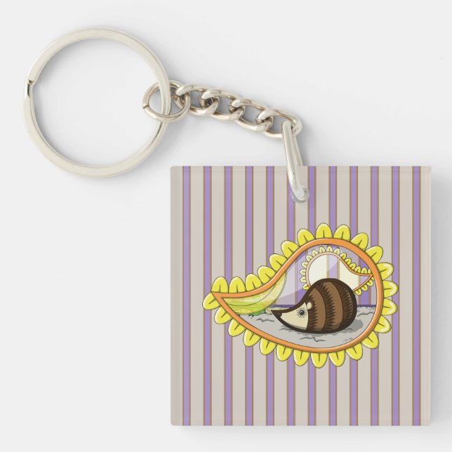 Chrissy the Hedgehog Acrylic Keychain (Front)
