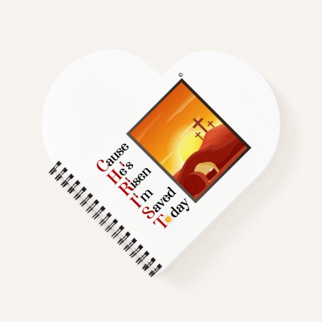Christ Acronym Heart Shape Notebook (Front)