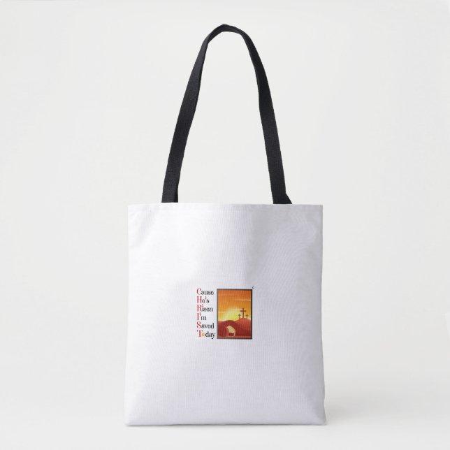 Christ Acronym White Church Tote Bag (Front)