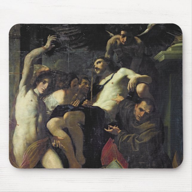 Christ Adored by Angels, St. Sebastian Mouse Pad (Front)