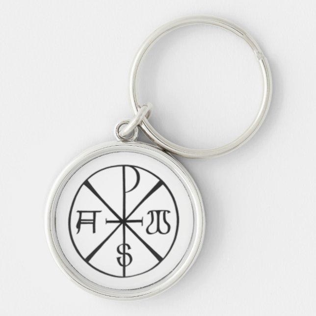 Christ - Alpha and Omega Key Ring (Front)