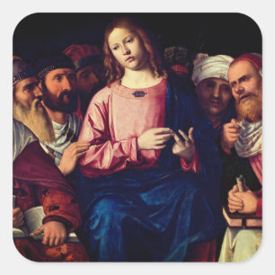 Christ Among the Doctors (1504) Square Sticker