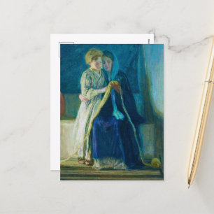 Christ and His Mother Studying the Scriptures Holiday Postcard