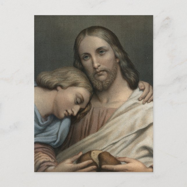 Christ and St. John by Ary Scheffer Postcard (Front)