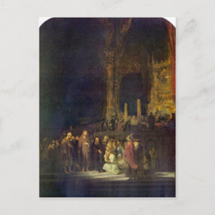 Christ and the Adulteress by Rembrandt Postcard